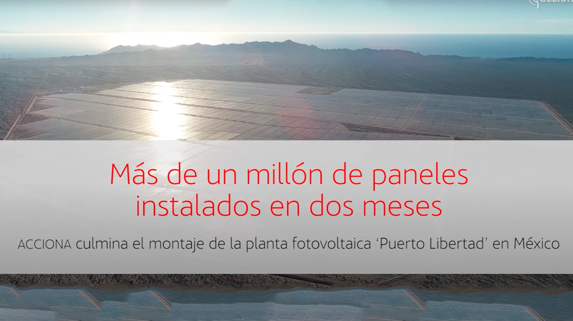 Construcción de la planta fotovoltaica Puerto Libertad (México)